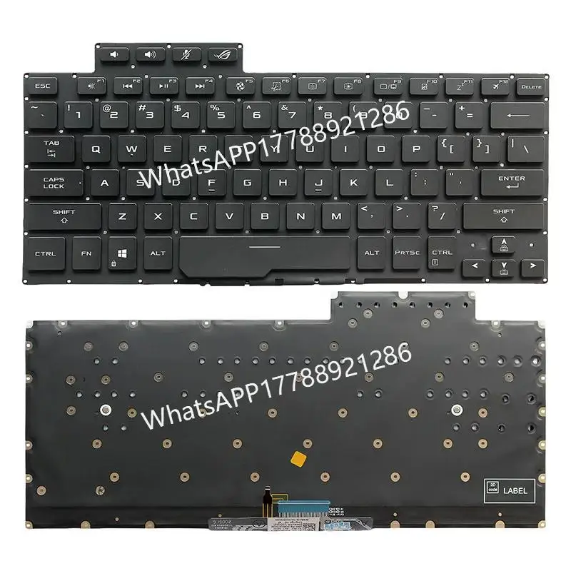 Backlit Keyboard For ASUS ROG Zephyrus G14 GA401 2020/2021, US/RU/LA/JP Layout