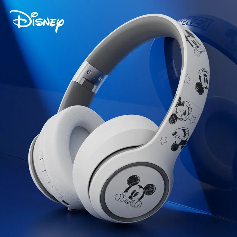 Disney Mickey Earbuds Head-mounted TWS Wireless Bluetooth Earphones HiFi Surround Sound Gaming Sport Headsets Cartoon Anime E08