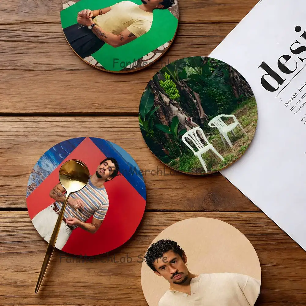 

D-DtMF B-Bad B-Bunny Cartoon Anime Cute Wooden Coaster Coffee Shop Beverage Shop Family Restaurant Cafe Decoration