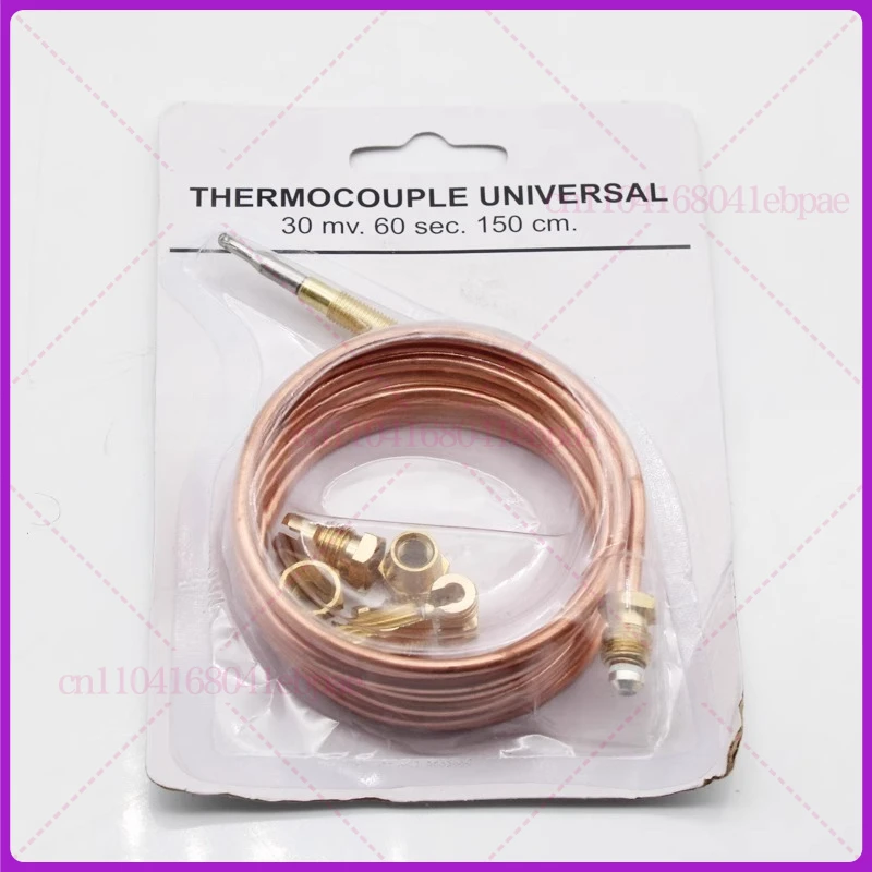 Universal LPG NG Gas Stove Oven Spare Parts Copper Temperature Sensor 30mv 60sec 150cm Thermocouple