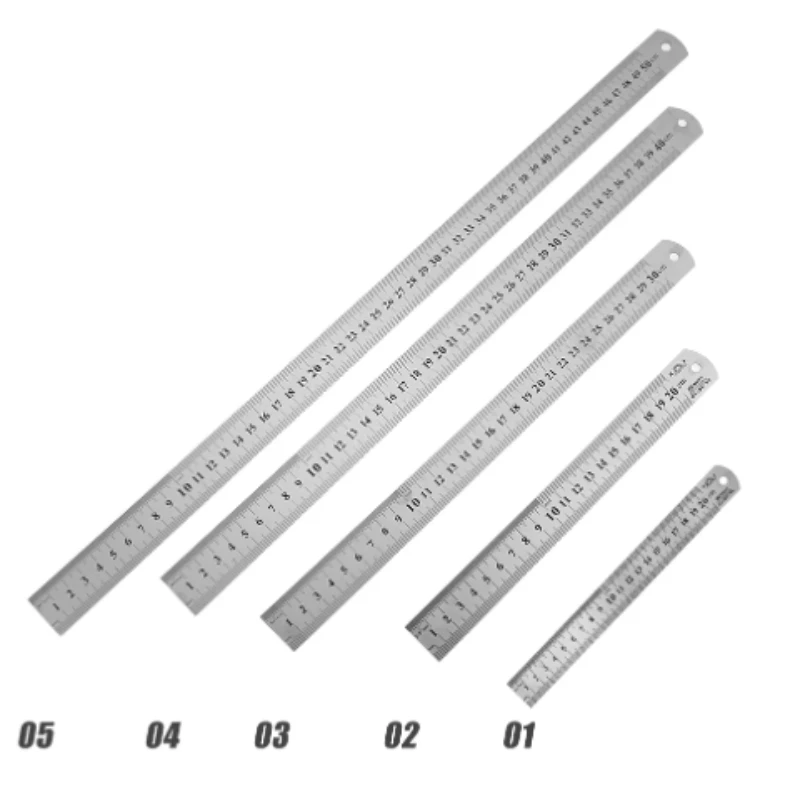 regua reta do metal do precisao dupla face ferramenta de medicao escala metrica acessorios 1550cm aco inoxidavel 01