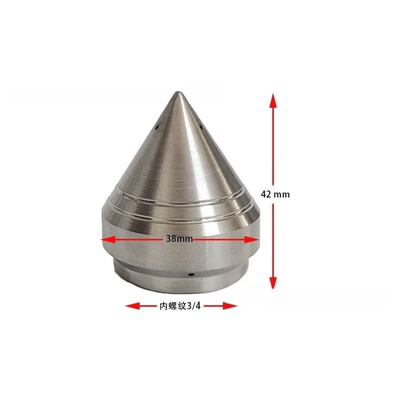 Mini Puncture High Pressure Nozzle 3/4 Stainless Steel Jet Head for Sewer Silt Grease Blockage Drain Pipe Cleaning Fittings