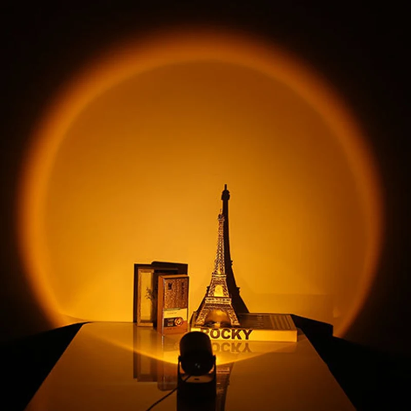 

Маленькая белая проекционная лампа С закатом, проекционная лампа С закатом Netflix, атмосферная лампа