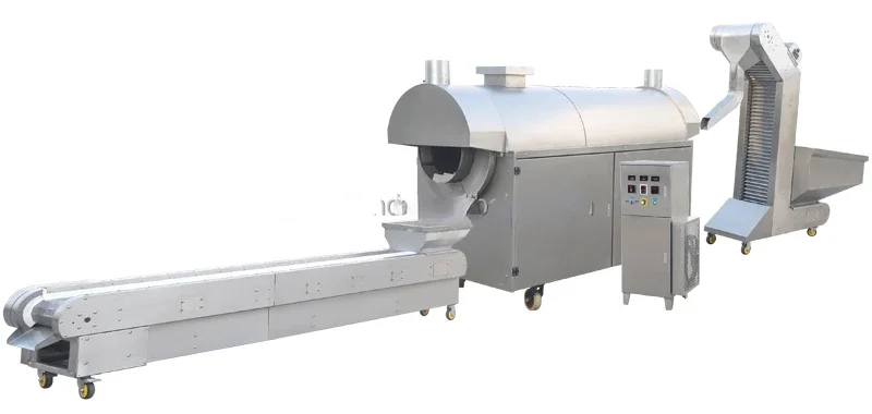 Automatic commercial roasting machine auto industrial stainless steel drum roaster machines equipment machinery price for sale