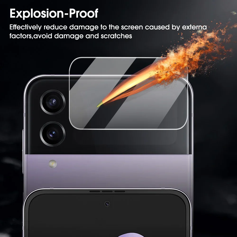 For Samsung Galaxy Z Flip 4 5G Tempered Glass Protective ON ZFlip4 Flip4 Back Full Cover Screen Protector Camera Lens Cover Film
