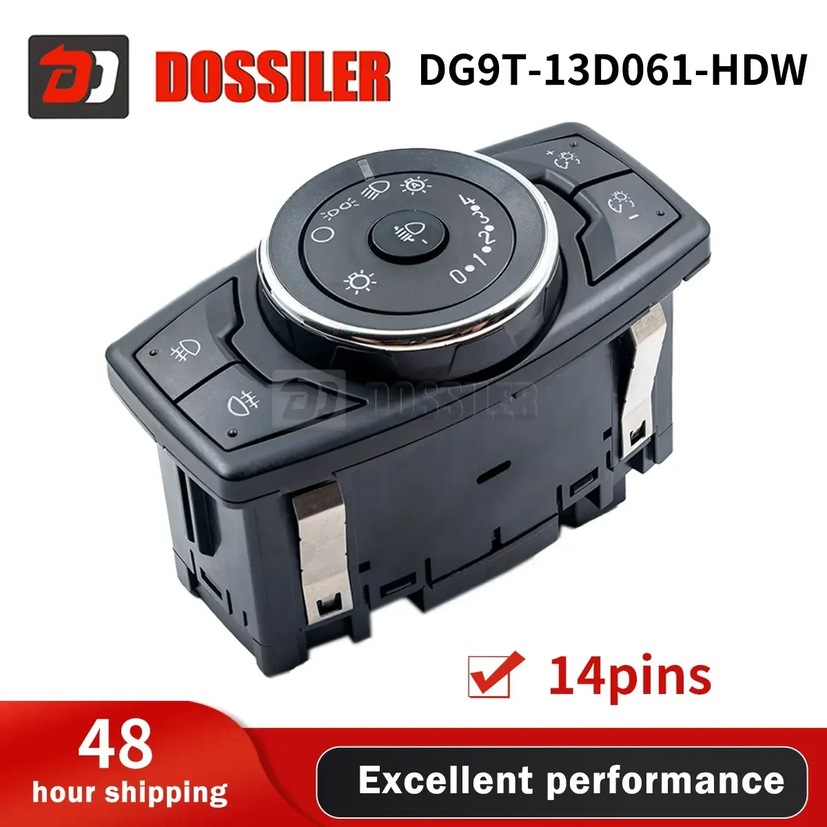 DG9T-13D061-HDW Dossiler For FORD MONDEO MK5 Headlight Switch Unit Lamp Control DG9T13D061HDW For Ford Ranger /Everest 2015-2021