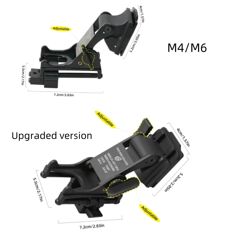 Тактический шлем BOOIU, складная подставка для зеркала ночного видения серии M4/M6, новая регулируемая раздвижная подставка для устройства ночного видения Pvs14