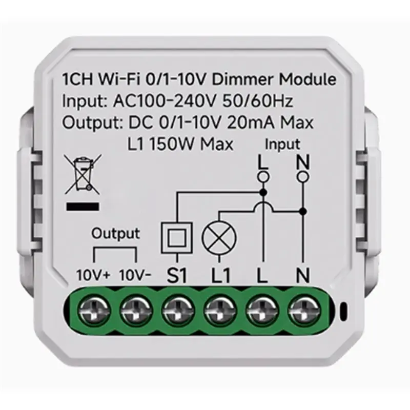 

AYHF 0/1-10V Tuya Smart LED Dimmer Controller Push Dimmer Smart Life APP Control 100-240V