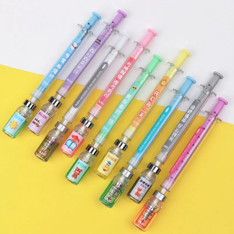 18Pcs Syringe Pens Creative-Fun Pen Novelty Medical Ballpoint Pens Nurse Doctor Pretend Play Party Supplies For Doctor Nurse