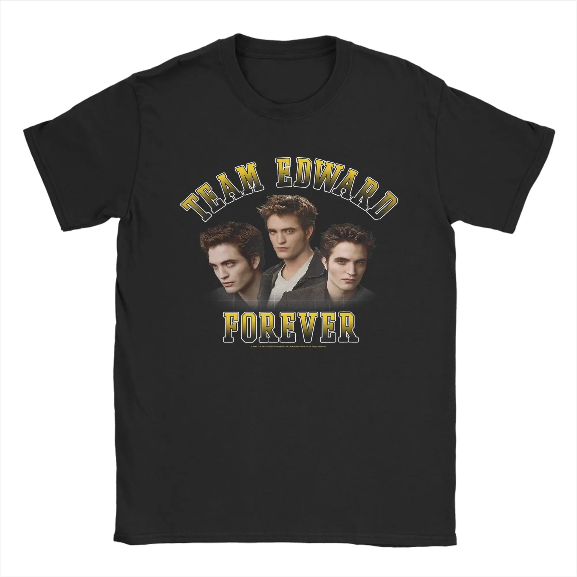 Twilight Team Edward Forever Portrait Collage Vampire Movie Cotton T Shirt For Adult T-Shirts Tee Shirt Big Size Clothing