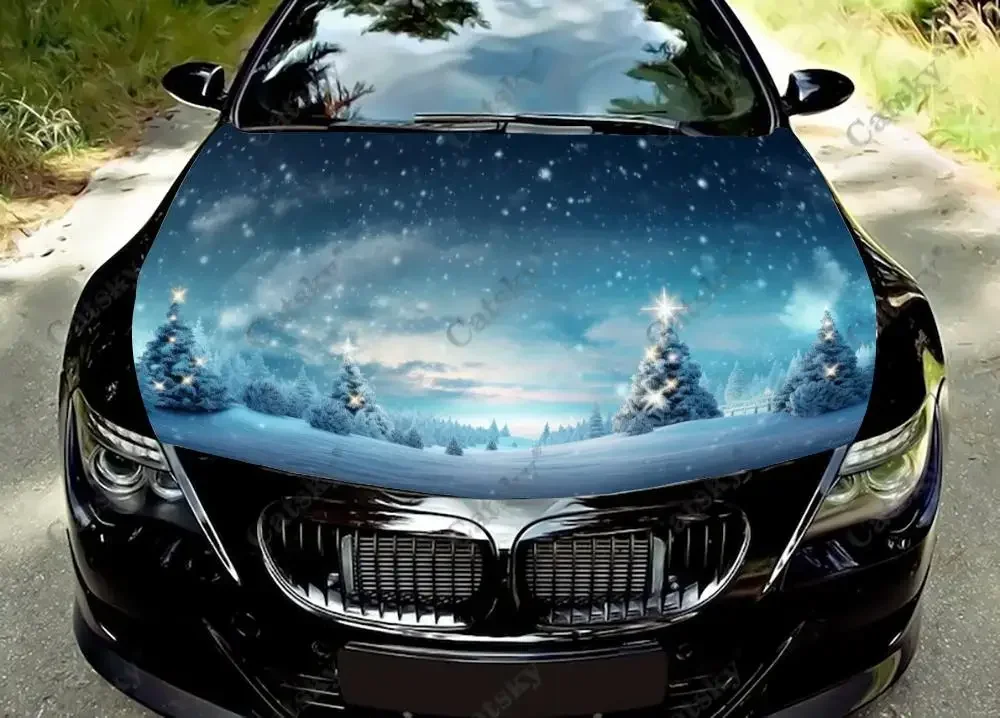 

Winter Scene With Snow Car Hood Decal Truck Decals Vinyl Sticker Graphic Wrap Stickers Trucks Cars Bonnet Vinyls