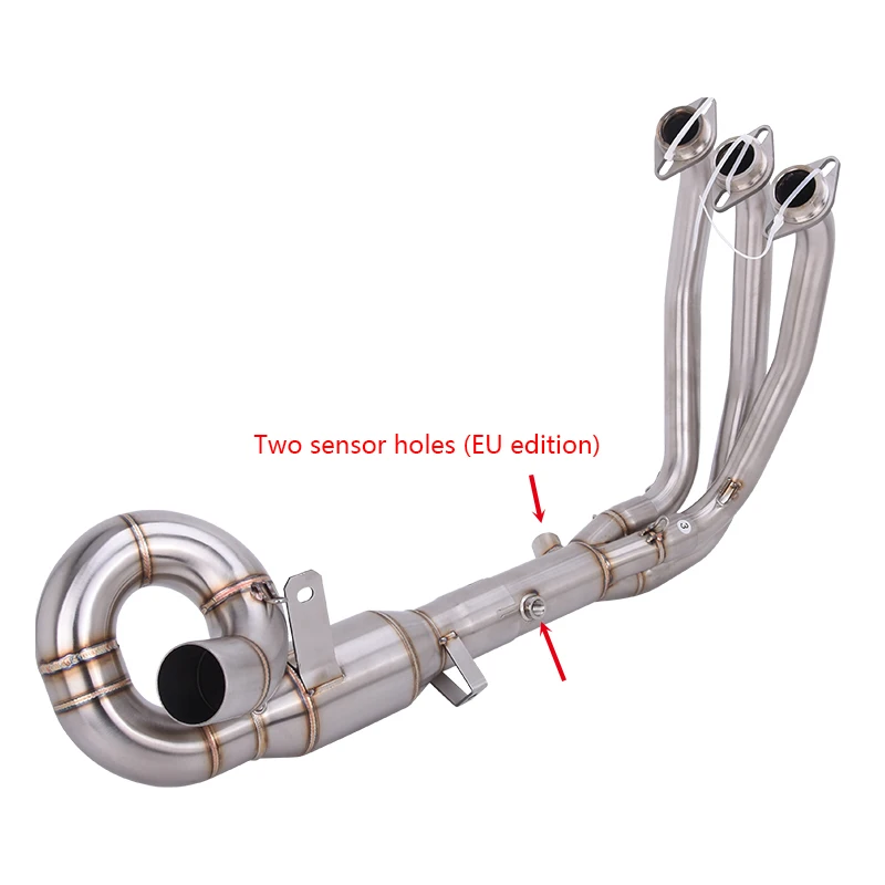 For CFMOTO 675SR 2024-2026 675NK 2025 2026 Motorcycle Exhaust Header Link Pipe 304 Stainless Steel Front Tube Slip On System