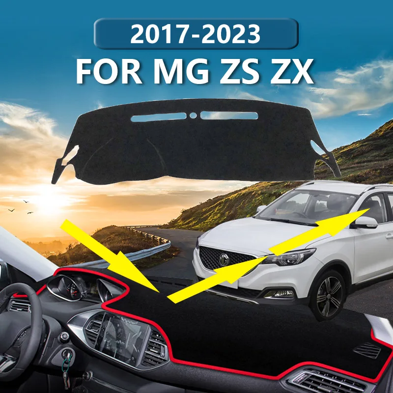 For MG ZS EV 2022 2023 2020 MGZS ZX Plus 2017~2023 Light-proof Mat Sun Shade Dashboard High Temperature Resistant Car Accessorie