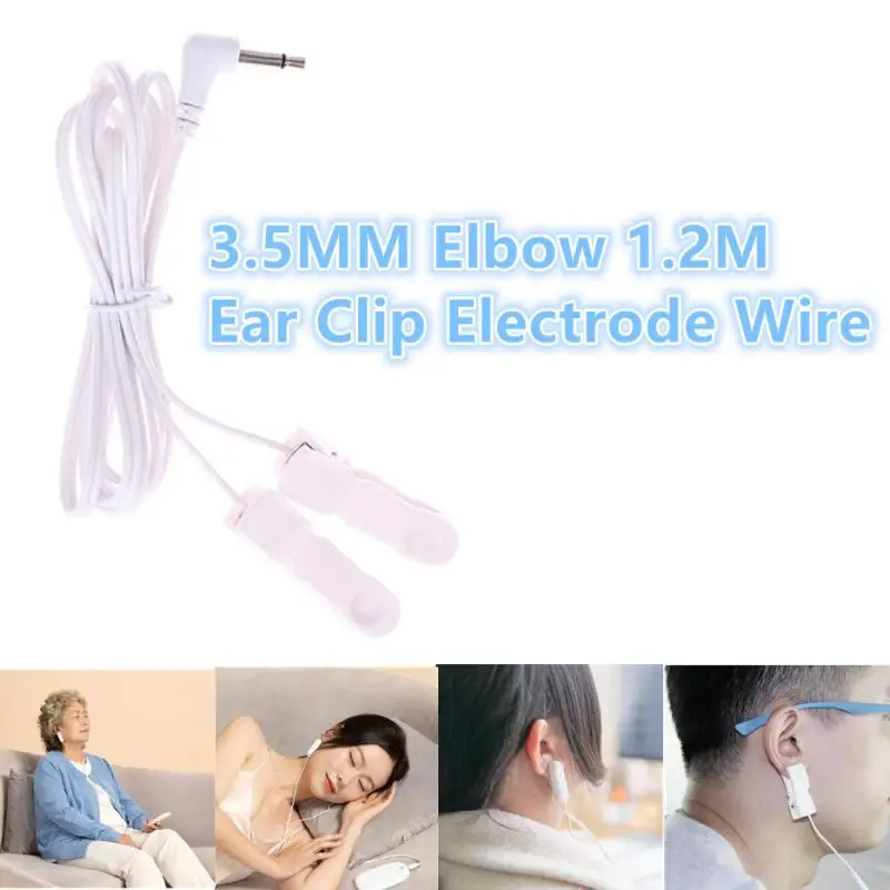 2.0/3.5mm Ear Clips Connection Cables Conductive Standard Pin Muscle Stimulator Digital Therapy Tens Unit Tool Machine