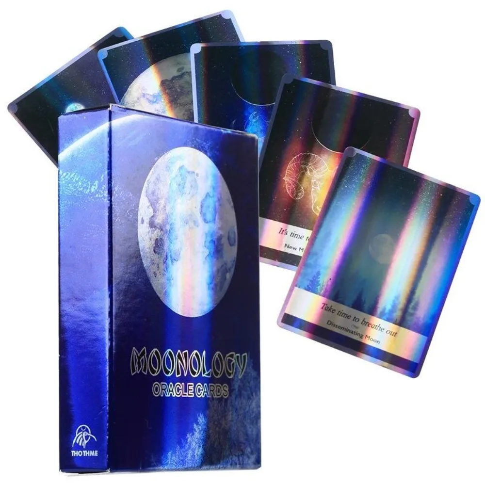 

Laser Edition Moonology Oracle Cards Moon Phase Tarot Oracle Card Moon Tarot Card 11*6.5cm