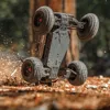 RC 트럭 아웃캐스트 4X4 4S BLX 1/10TH 4WD 스턴트 트럭 RTR(배터리 및 충전기 미포함), 건메탈, 5