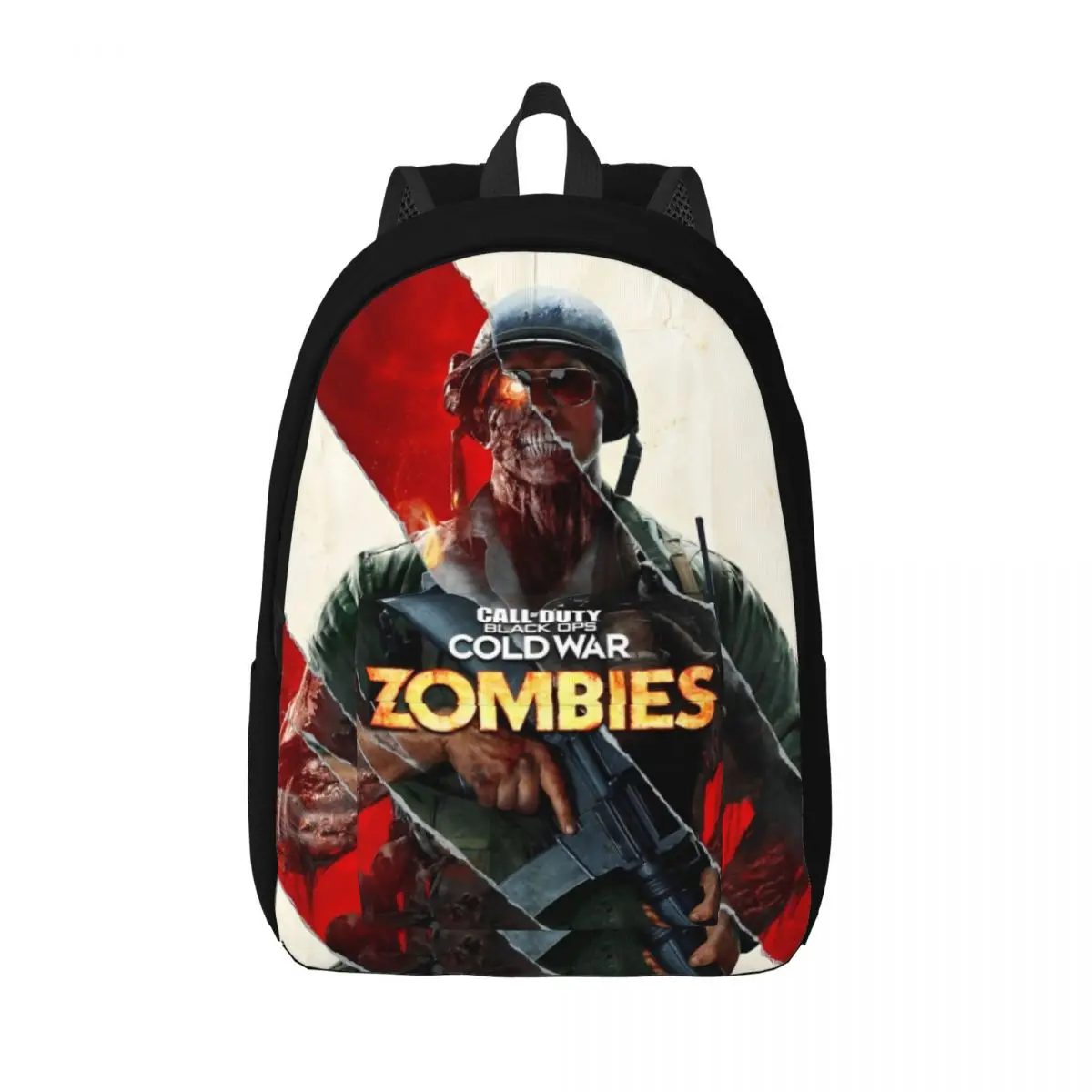 

Black Ops Zombies Backpack for Men Women Casual High School Hiking Travel Daypack Modern Warzone Laptop Computer Canvas Bags