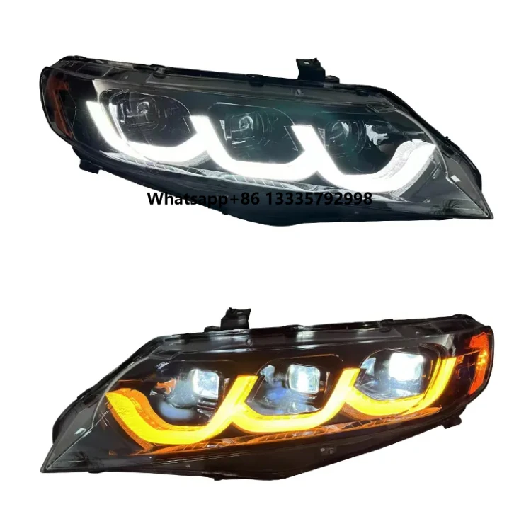 

For Honda for Civic 8th Generation 2006-2011 LED Headlights Assembly New Plug and Play Front Light Upgrade for Car Accessories