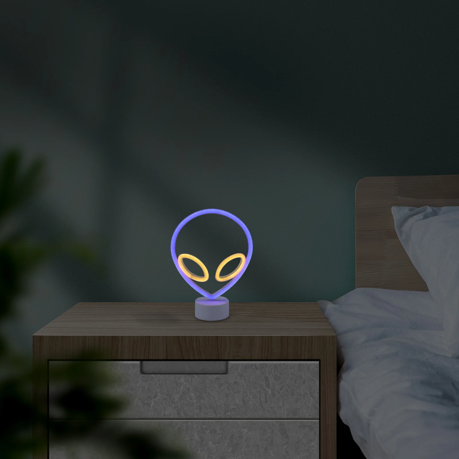 

Alien Neon Light Led Sign Bright Decorative Table Lamp Waterproof Long Lasting Glow For Bedroom Party Room Decor Lights