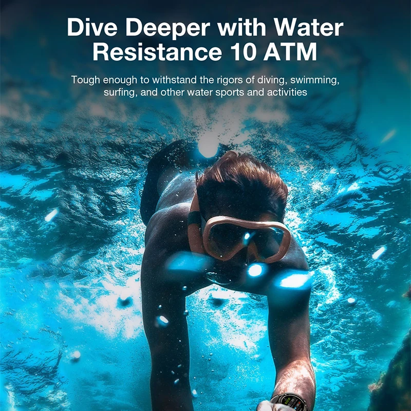 BlitzWolf BW-Voyager1 1.43 بوصة AMOLED BT5.3 الأشرطة المزدوجة البوصلة وبارومتر 10ATM مقاوم للماء دعوة معدل ضربات القلب الساعات الذكية