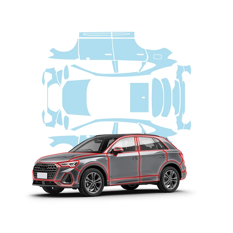 

Подходит для Audi Q3 19-24, невидимая автомобильная пленка, импортная защитная пленка из ТПУ, прозрачная глянцевая матовая пленка.