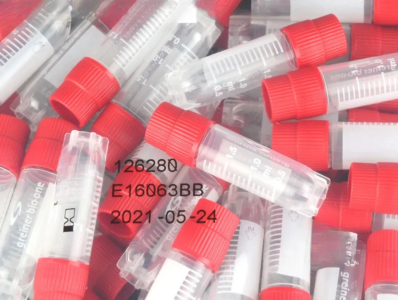 

Заморозильная трубка с внешним вращением и внутренним вращением, морозильная трубка с белым круглым дном, стерильная 2 мл, 100 шт./упак.