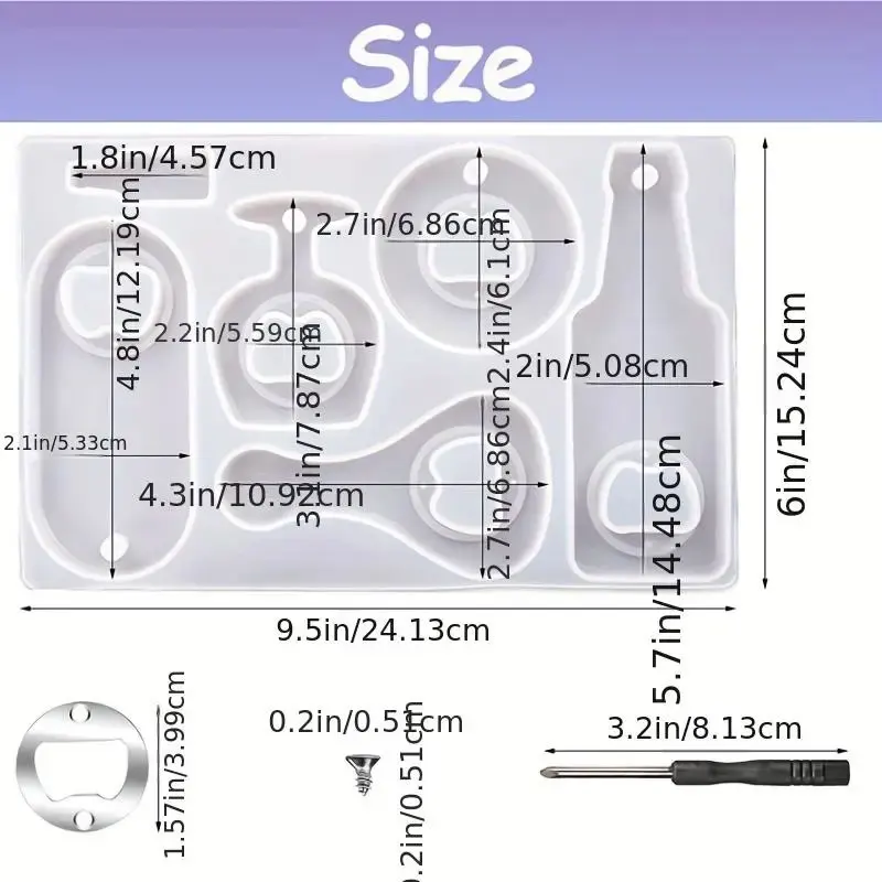 فتاحة زجاجات البيرة من راتنجات الإيبوكسي ، قالب وجع ، غراء قطرة زهرة جافة ، قالب سيليكون للمرآة ، تصنعه بنفسك