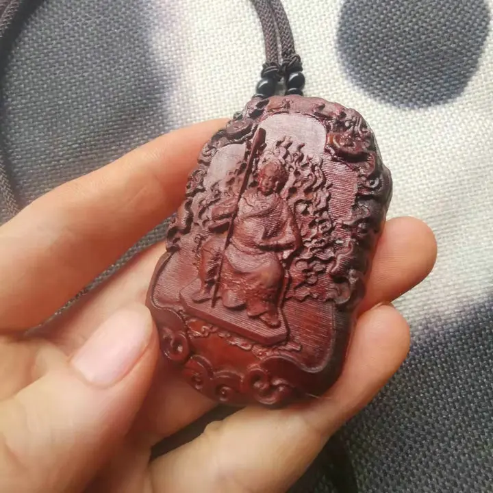 Taoist magic tools, reliefs, Emperor Huaguang, five thunder orders, Taoist pendant, lightning strike jujube wood Pendant