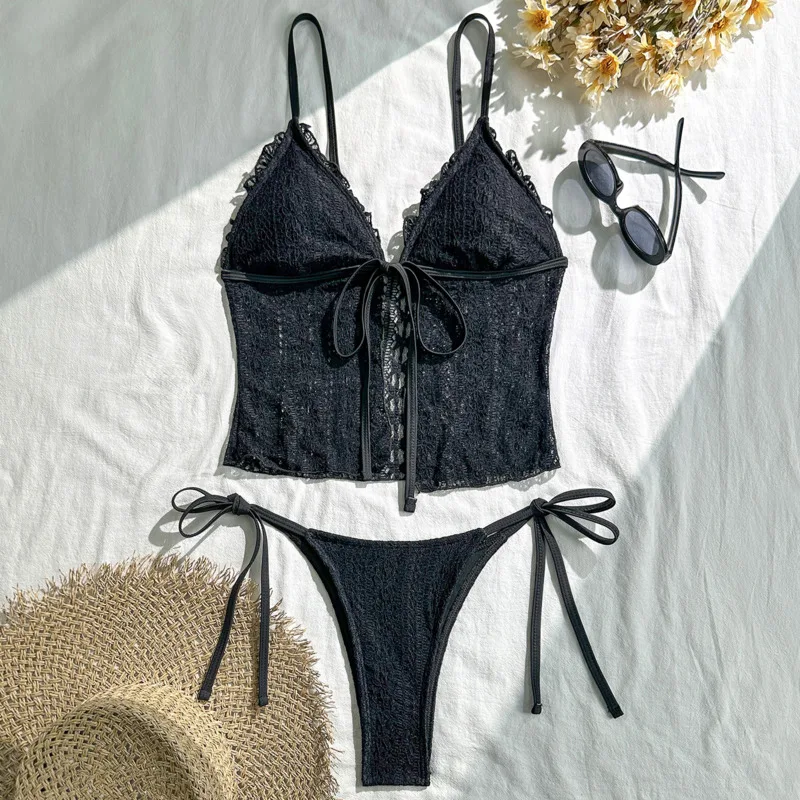 Kant Sexy Bikini's 2026 Dames Badmode Vrouwelijk Badpak Voor Zwemkleding Badpakken Braziliaanse Bikini Set Beachwear Zwembadbader