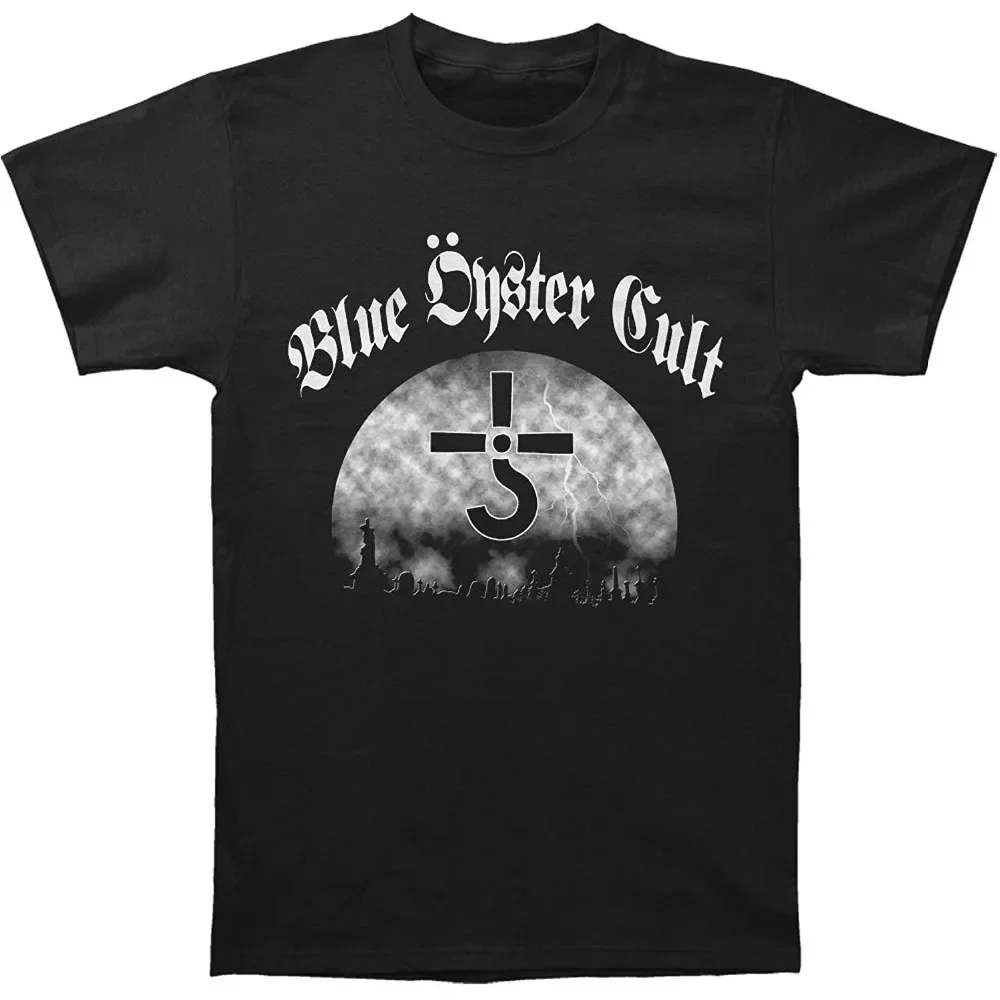 Brand T-Shirt Men Fashion Round Neck  Blue Oyster Cult Men'S Graveyard T-Shirt Blacksummer T-Shirt