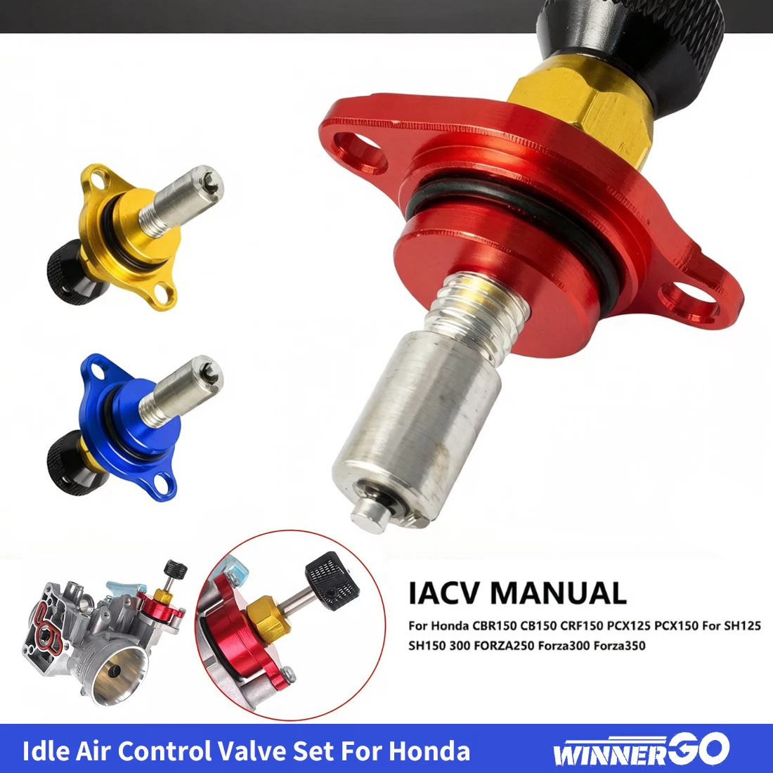 Idle Air Control Valve For Honda Cbr150 Cb150 crf150 PCX125 PCX150 SH125 SH150 300 FORZA250 Forza300 Forza350 ADV300 ADV350