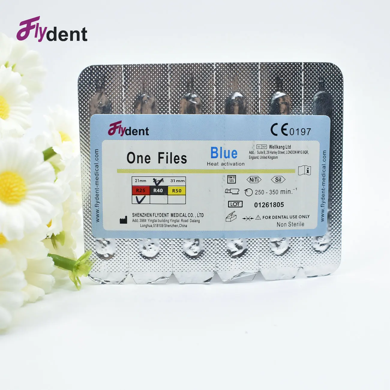 Dental Reciprocating Blue Heat Files 21mm/ 25mm Reciprocation Endo NITI File Dental Only One Files Dentistry Endodontic Instrume