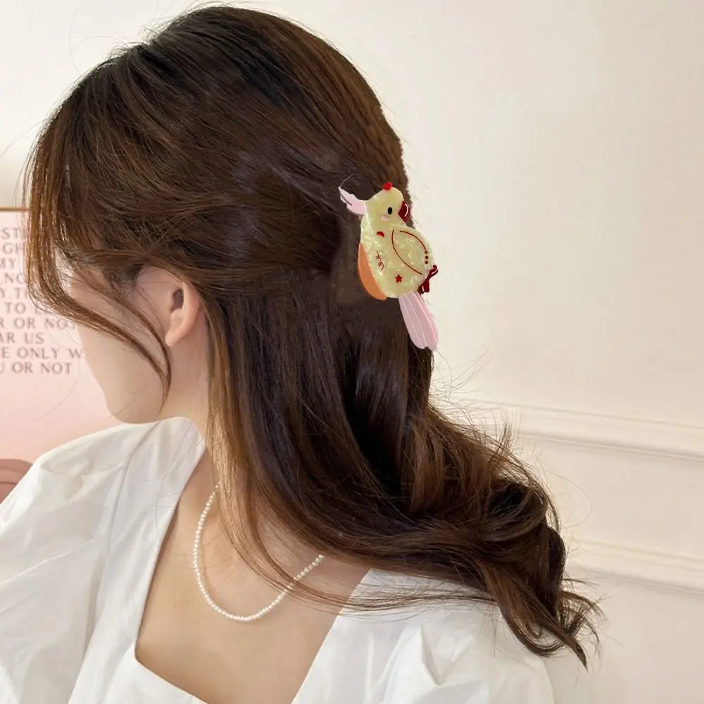 

Creative Cute Cartoon Animal Shark Clip Parrot Korean Style Acetic Acid Hair Claw Headwear Creative Bird Hair Claw Girls