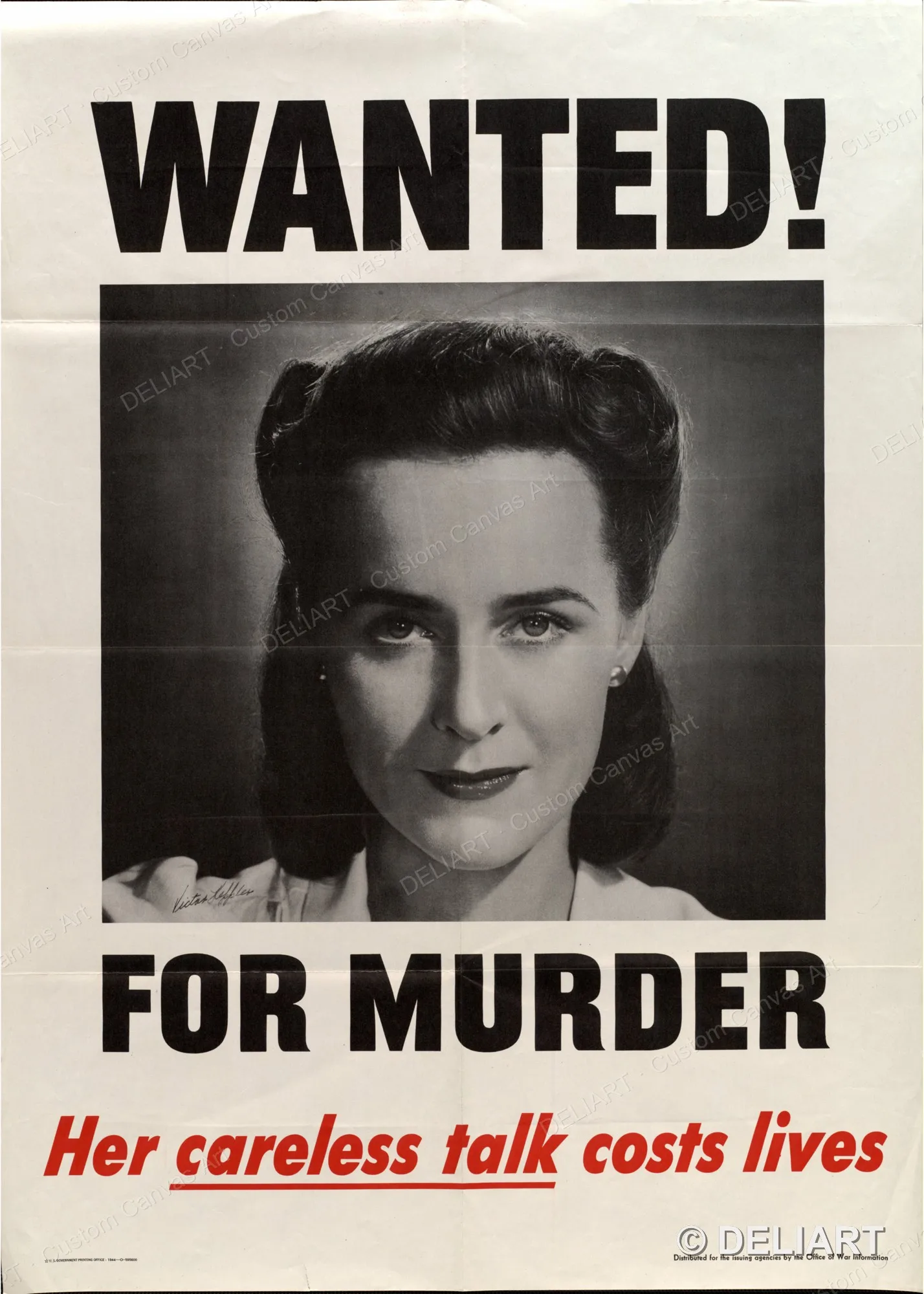 Wanted! Vintage WWII Propaganda Canvas Wall Art Poster Print 1940s War Effort Military Home Front Retro Home Decor Unframed