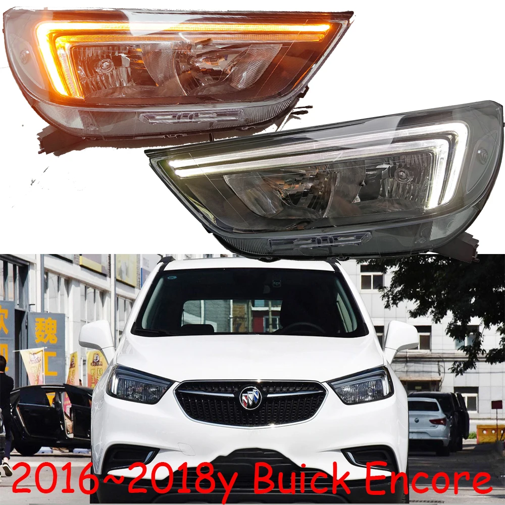 1pcs car bumper headlamp for Opel MOKKA Buick Encore headlight 2016~2018y car accessories head lamp for Opel MOKKA fog light