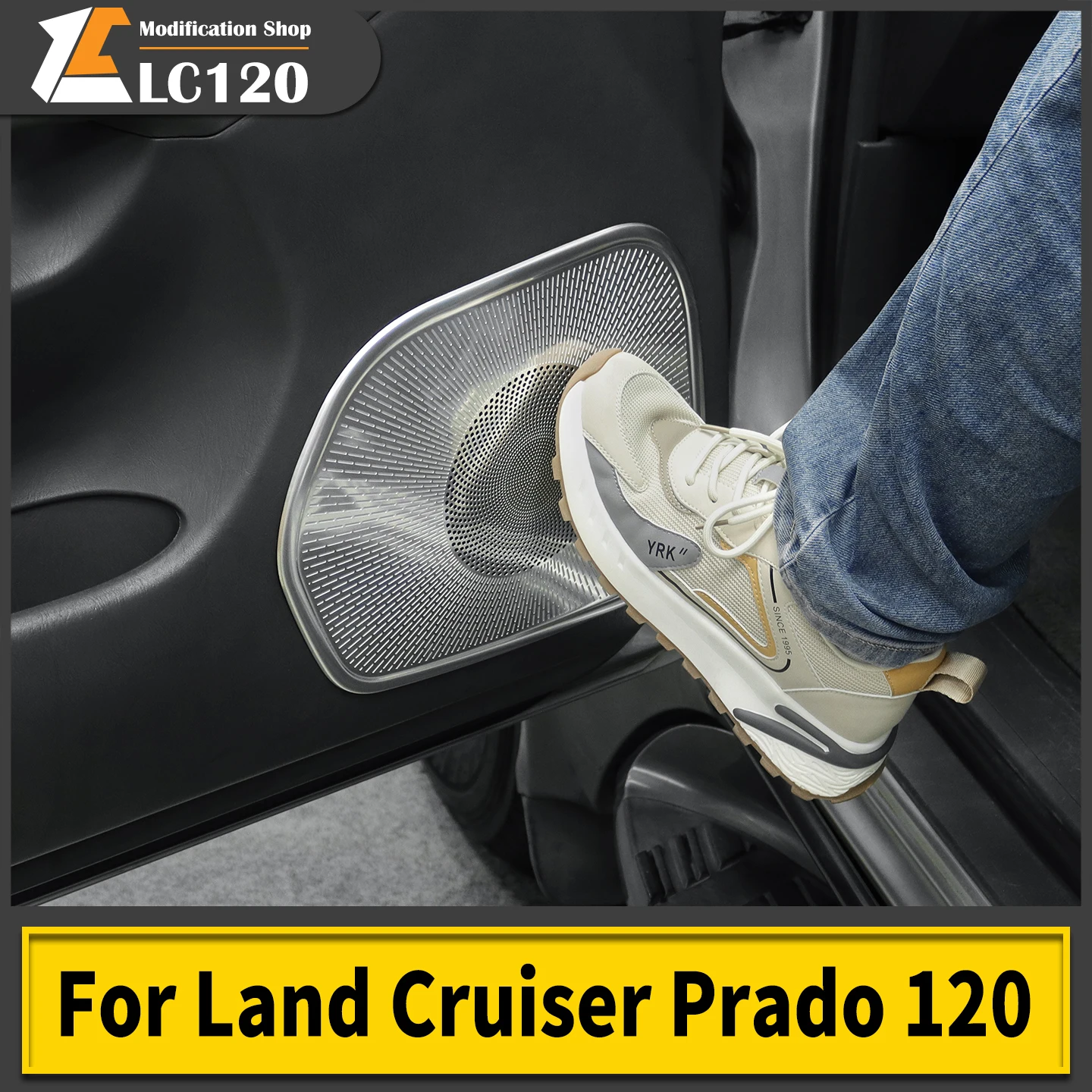 For Toyota Land Cruiser Prado LC120 J120 2003-2009 Interior Door Speaker Bezel Trim Cover Modification Accessories