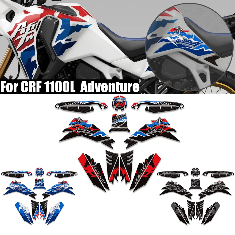 For CRF 1100L CRF1100L CRF1100 Africa Twin AfricaTwin Adventure Handguard Tank Pad TankPad Cap Fairing Fender Stickers Decals