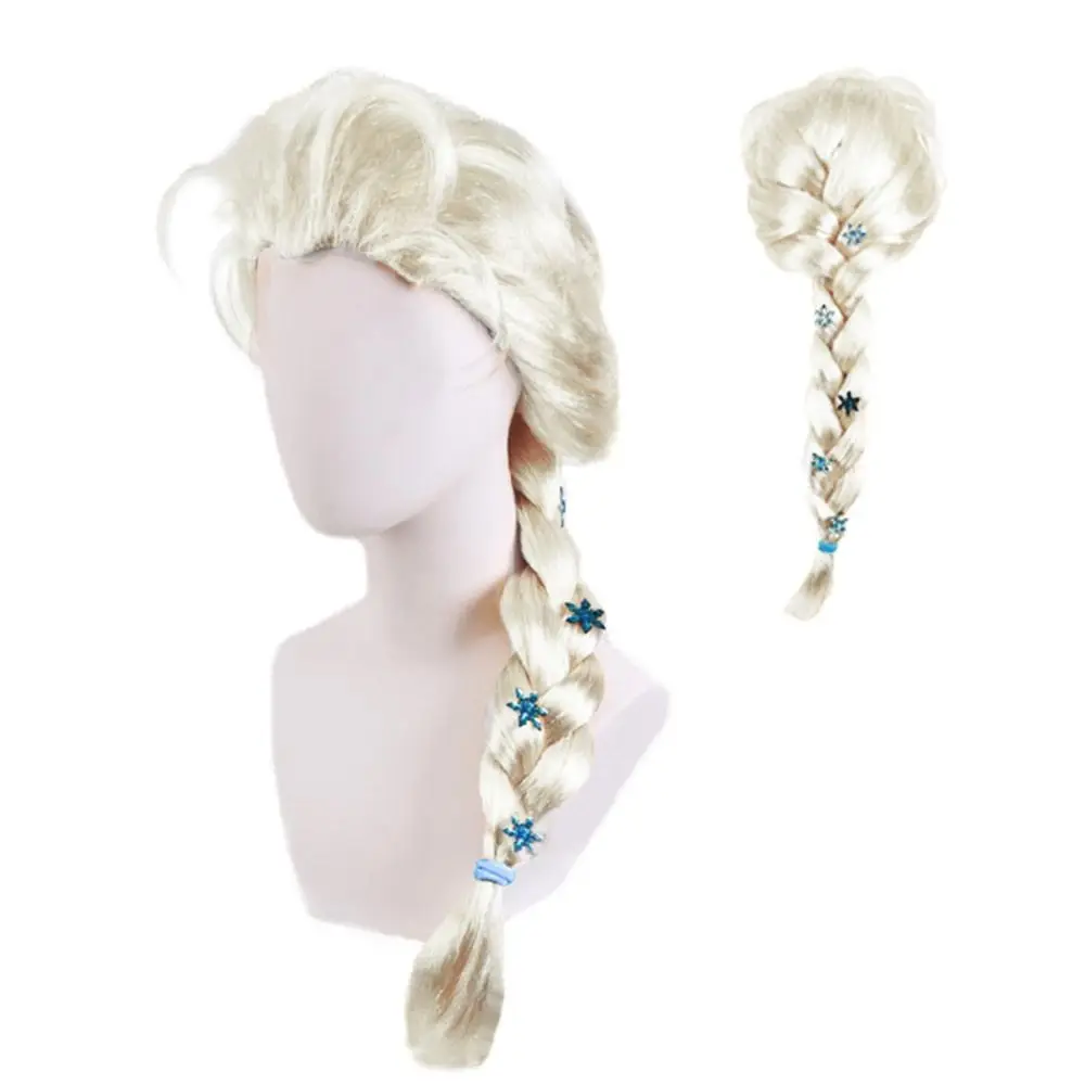 Moana แต่งตัววิกผม Little Mermaid Elsa ฝาครอบวิกผม Hairpiece Water DROP คลิป Masquerade คอสเพลย์