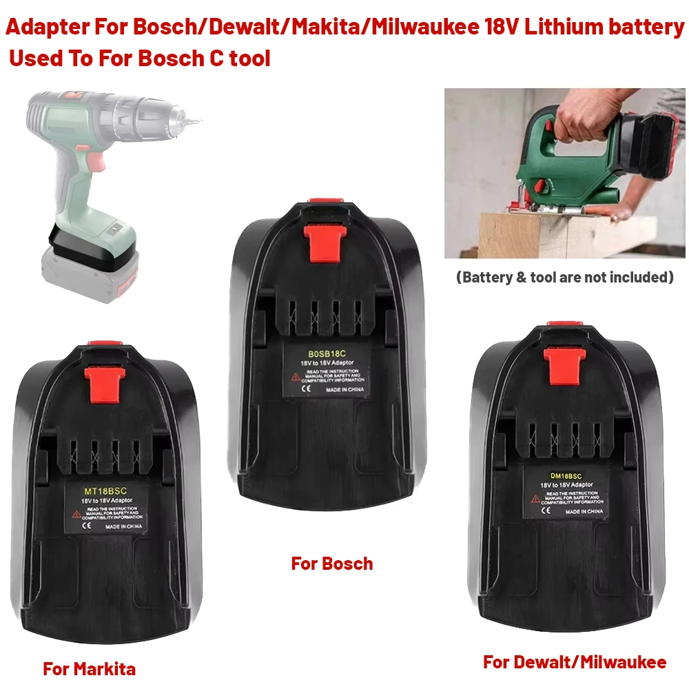 

Adapter Converter For Bosch/Dewalt/Makita/Milwaukee 18V Lithium battery To For Bosch C tool 18V Battery Electrical Tool Replace