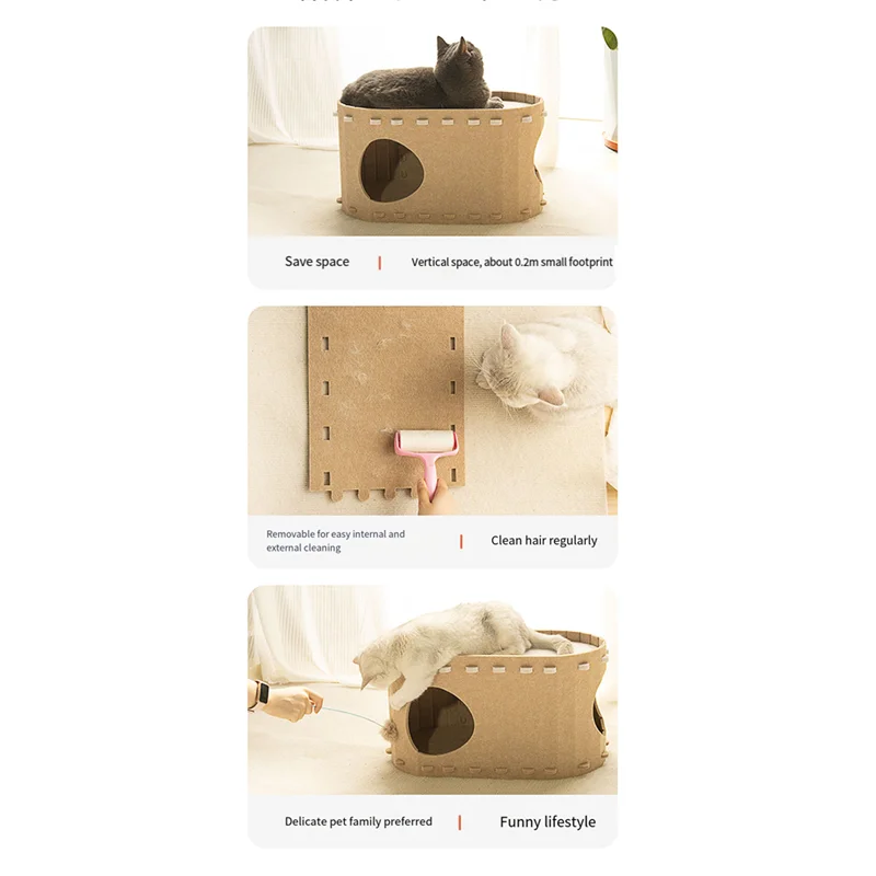 

A67M-Cat Cave Beds For Indoor Cats, Pet Cat House For Multiple & Large Cats Up To 22 Lbs, Scratch Resistant Cat Caves