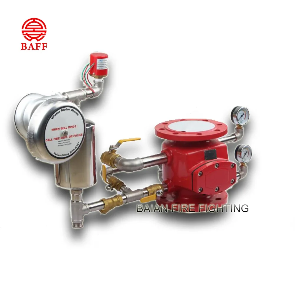 Pre-action fire alarm valve for deluge valve and alarm device