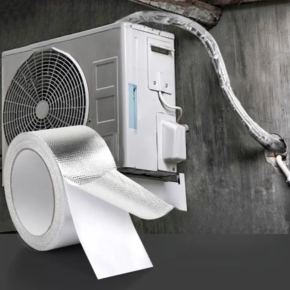 Fiberglass aluminum foil tape, air conditioning pipe wrapping tape, sun protection and thermal insulation, outdoor wrapped pipe