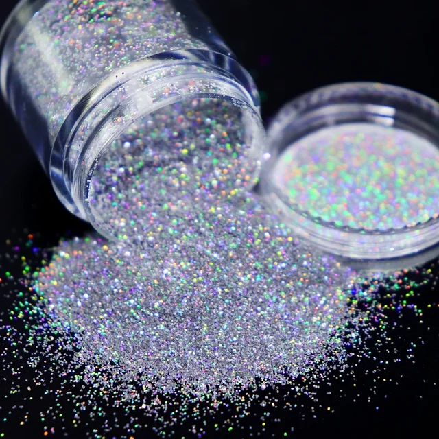 10ml holograficzny brokat żywica epoksydowa wypełnienie pigmentu lśniący złoty srebrny proszek luźne cekiny dla majsterkowiczów formy silikonowe Tumbler Art