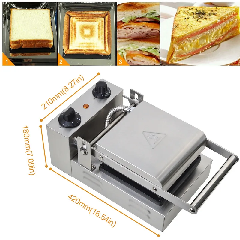 Bread Machine Commercial Multi-functional Non-stick Heating Automatic Edge Sealing Sandwich Flying Saucer Sandwich Double Sided