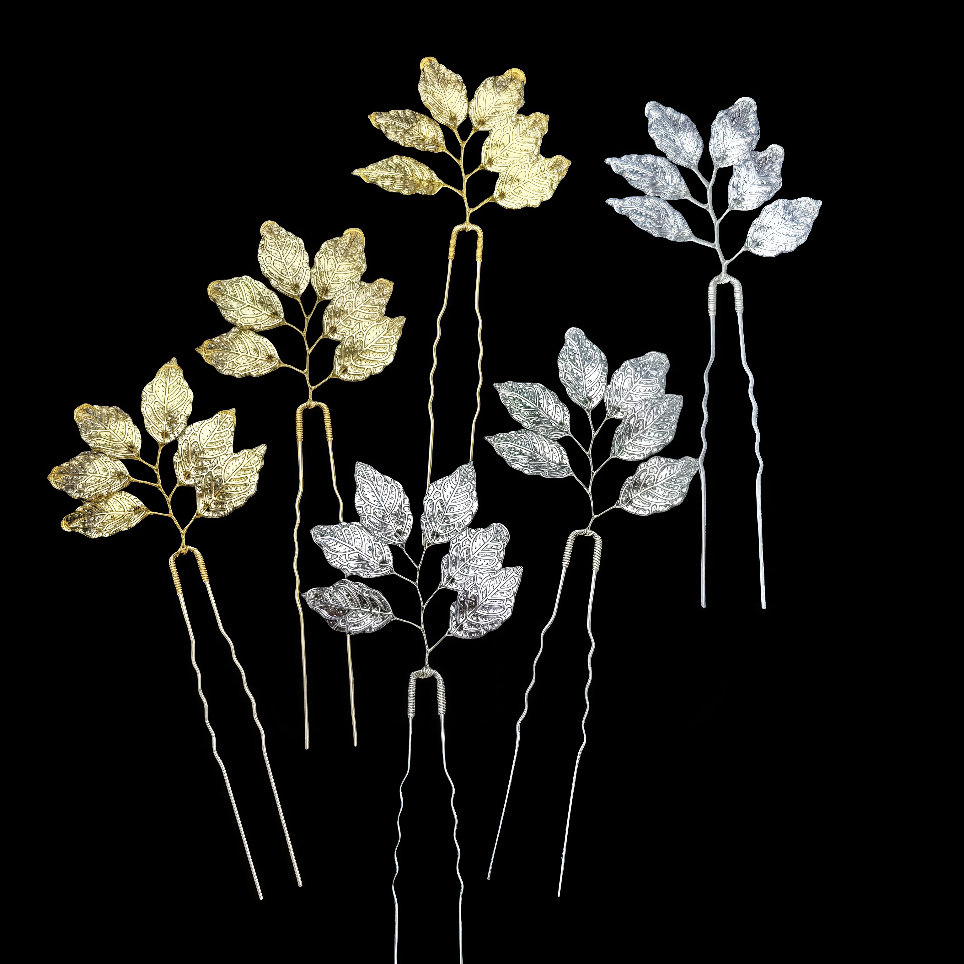 3pcs/set Handmade Leaf Hair Clip Pins for Women Girls Bride Hairpins Fashion Headdress Gifts Bridal Wedding Hair Accessories image 6