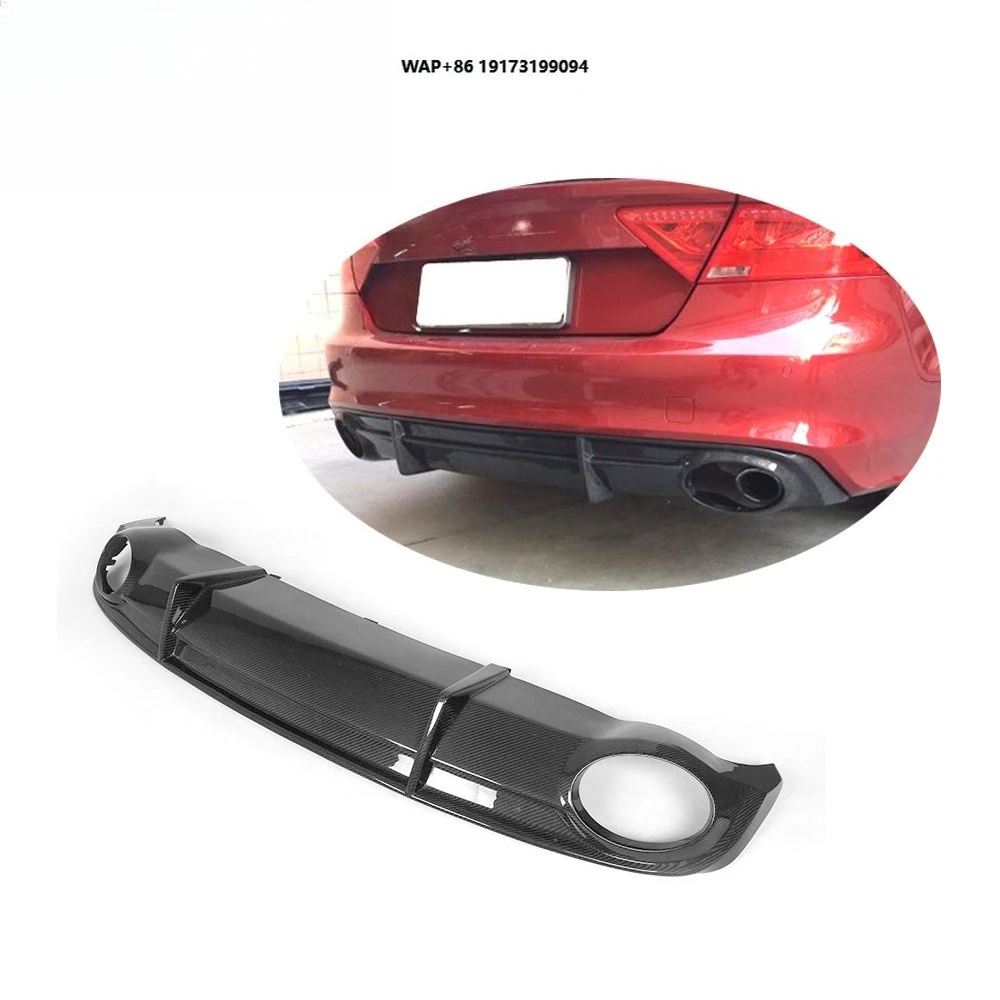 

RS7 Style Carbon Fiber A7 S7 Rear Diffuser Lip for A7 S Line S7 11-14 Factory Refit
