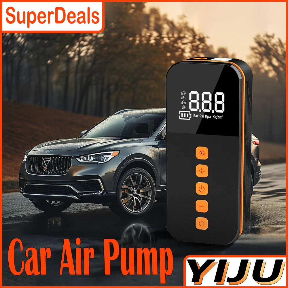 

Воздушный насос портативный универсальный электрический воздушный компрессор Treasure 150PSI светодиодный многофункциональный надувной насос для мотоцикла для Xiaomi