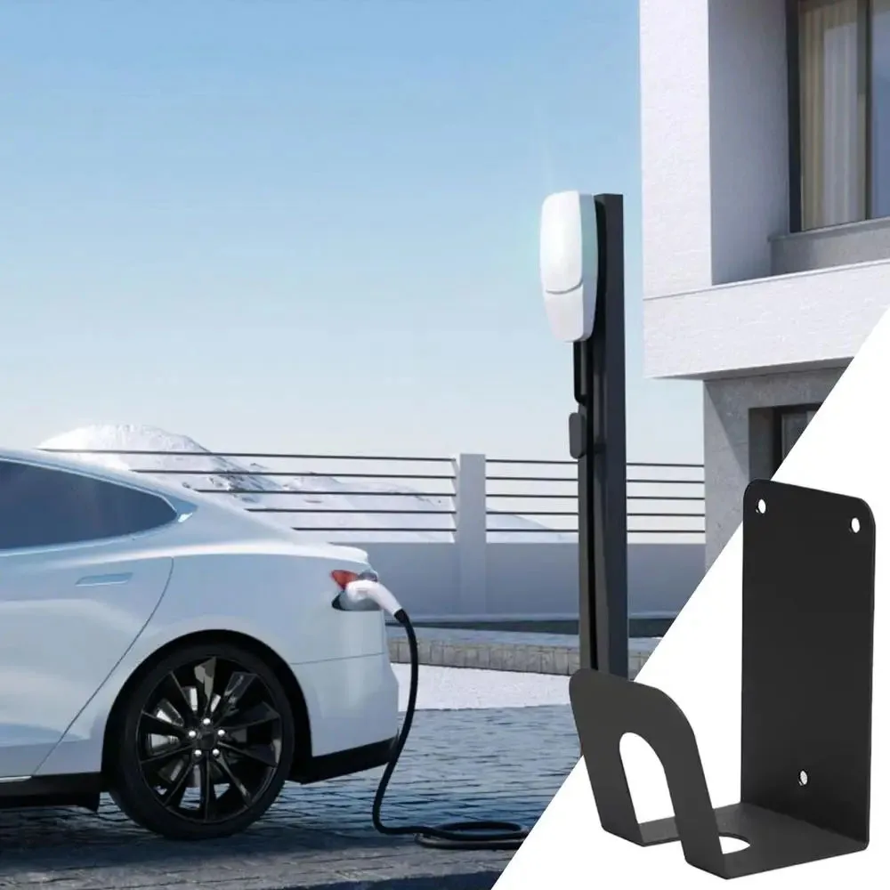 

EV Charger Cable Holder Gun Hook Bracket for EV Charging Station Universal Wall Mount & Pole Mount Organizer for J1772/Type2