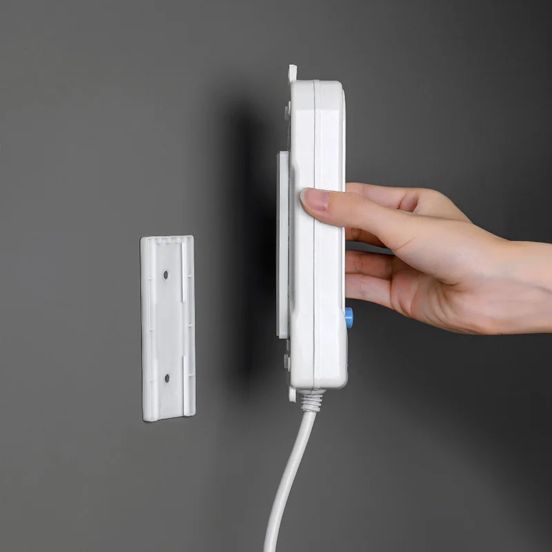 Self-Adhesive Desktop Socket Fixer Hanging Power Strip Cable Organizer Wall Holder Fixator Plug-in Removable Wall-Mounted Fixer