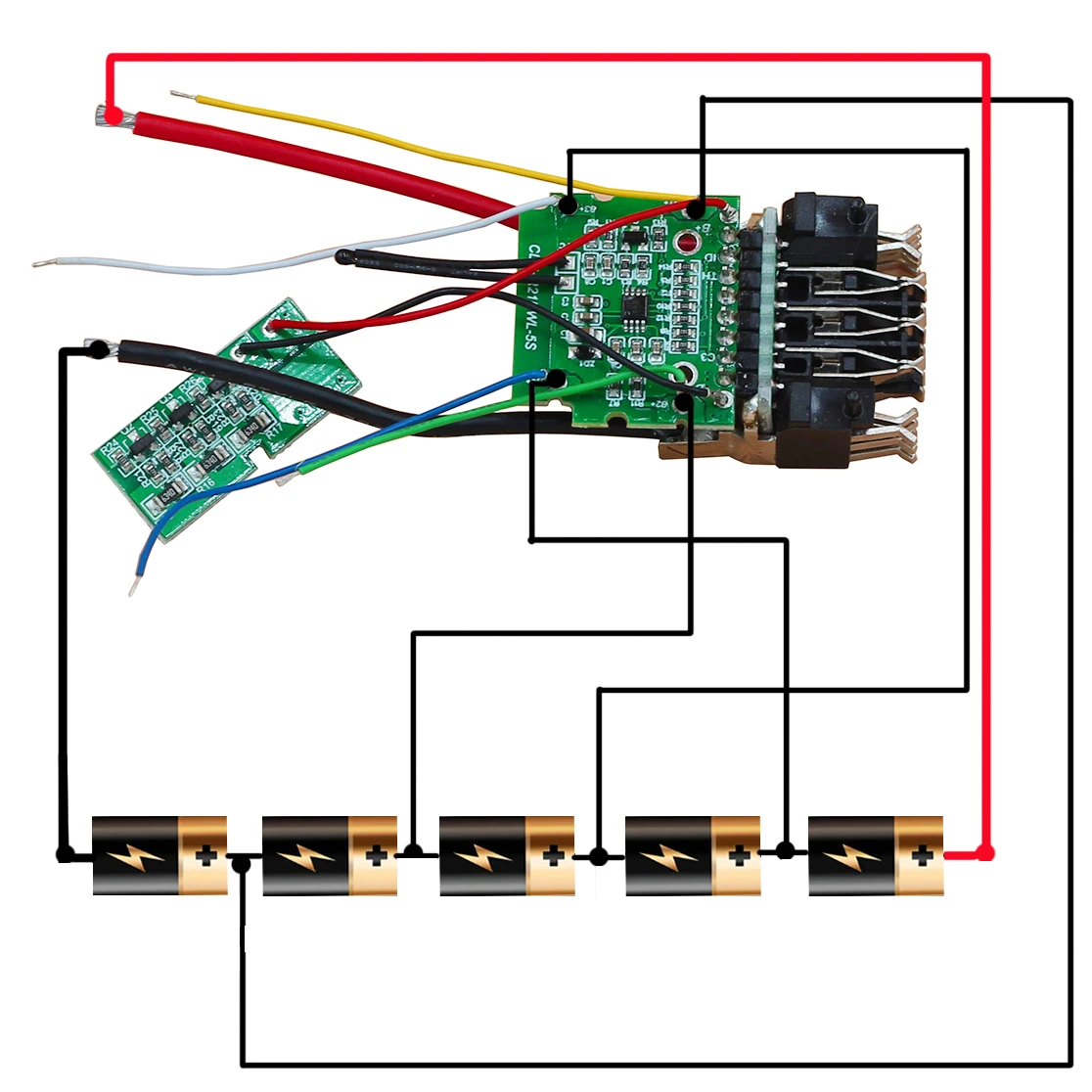 DCB200 21700 Li-ion Battery Plastic Case PCB Charging Protection Circuit Board Box Shell For Dewalte 18V 20V DCB200 DCB183